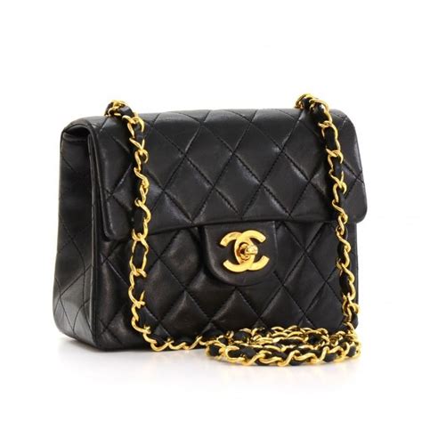 chanel black wool bag|chanel black leather bag.